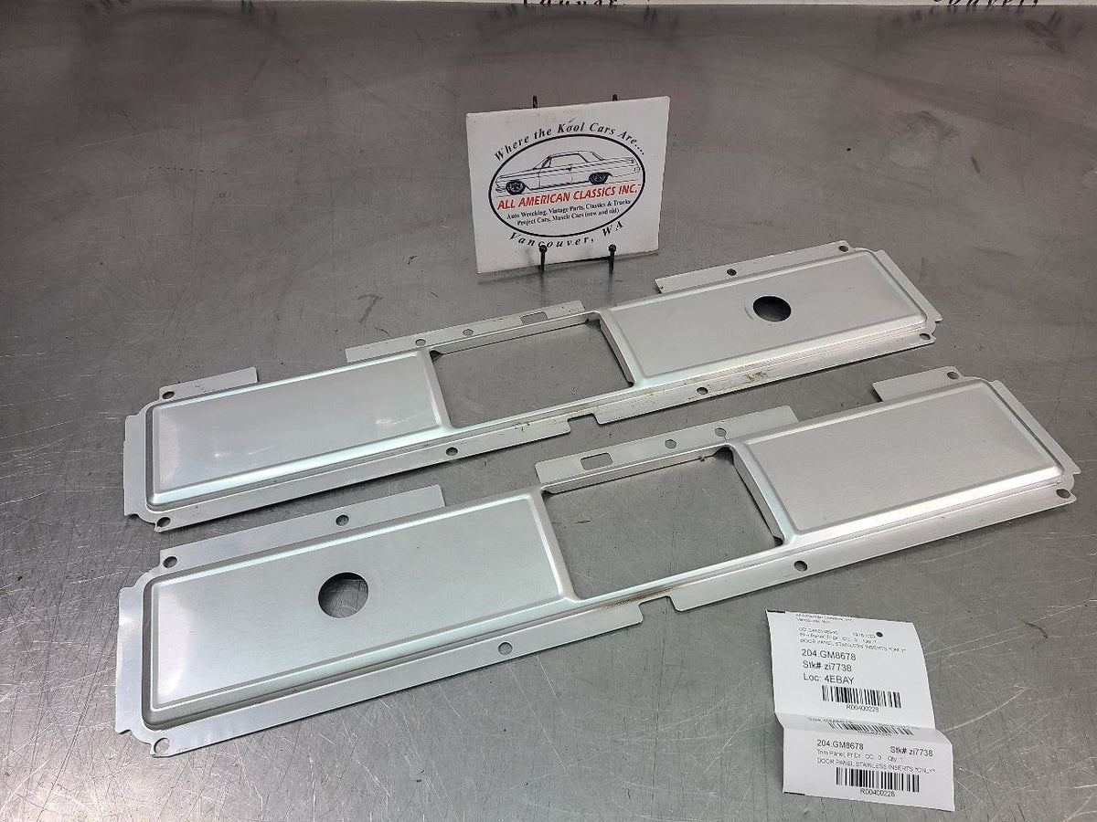 1978 Chevy Truck Door Panel Inserts, Pair, LH/RH, Stainless - OEM