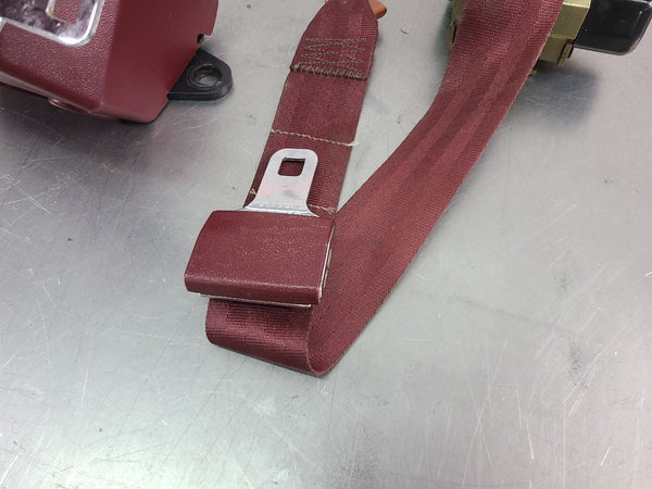 1988-94 GMC Chevy Truck Extended Cab Rear Seat Belt Set, Red - OEM4