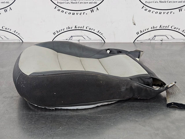 2005-06 C6 Corvette Lower Seat Bottom Cushion / Cover, Black / Gray, Right Side 4