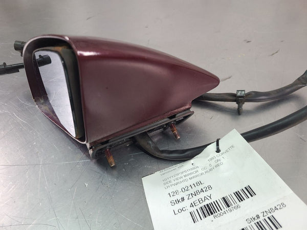 1988-96 C4 Corvette Left Driver Side View Mirror, Power / Heated, Ruby Red3