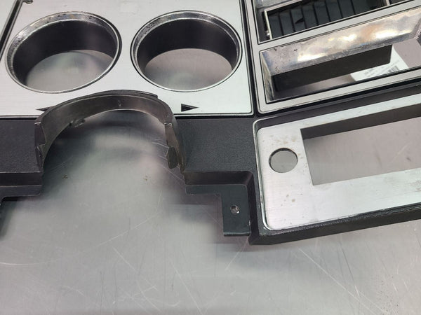 1973-80/91 Chevy Suburban Front Dash Instrument Cluster Bezel Trim, Silver - OEM10