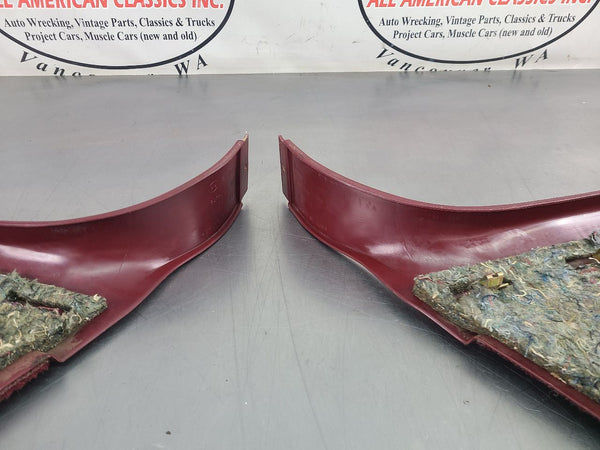 1988-94 GMC Chevy Truck Interior Kick Panel Pair, Carpeted, Red, LH/RH - OEM15