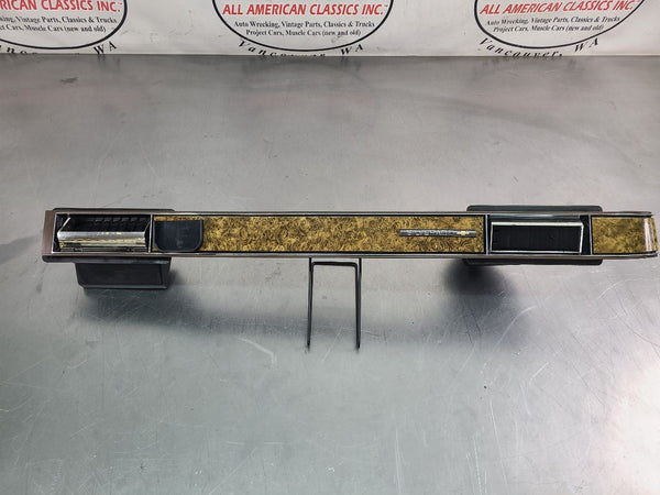 1981-91 Chevy Suburban Woodgrain Dash Bezel Applique Trim Panel Insert, w/ A/C0