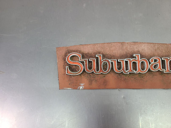 1973-80 GMC Suburban Rear Tailgate 'Suburban' Emblem Badge Ornament - OEM1