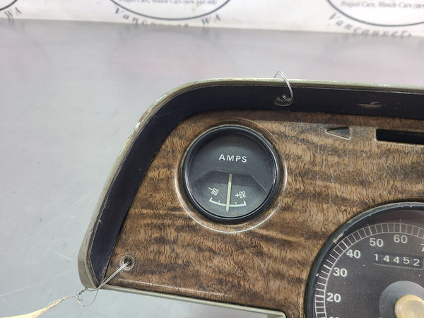 1967-68 Cougar XR-7 Instrument Cluster Tachometer Speedo Assembly, Woodgrain1