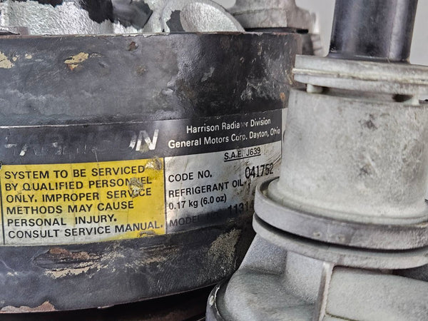 1985-87 C4 Corvette Factory Harrison AC Compressor w/ Bracket - OEM6