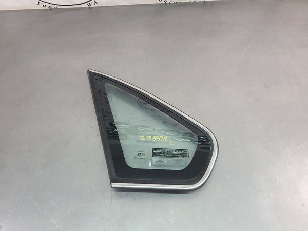 1995-96 Chevy Impala SS LH Left Side Rear Quarter Glass, Chrome Trim - OEM0