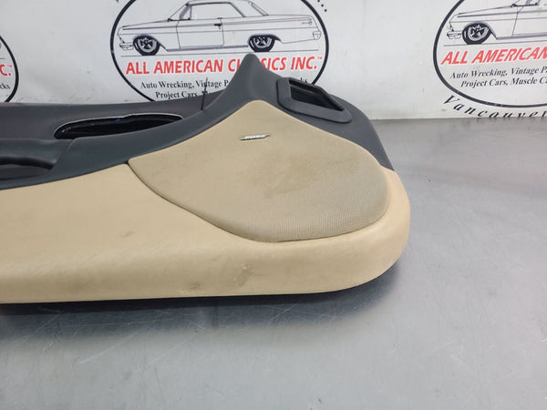 1997-04 C5 Corvette Door Trim Panel Assemby, Left Driver Side, Black / Oak Tan19