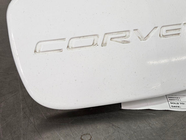 1997-04 C5 Corvette Front Bumper License Plate Filler Panel, White - OEM4