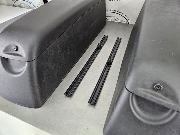 2003-06 Chevy SSR Rear Trunk Stowage Bins Box Pair, w/ Lids, Rails - OEM9