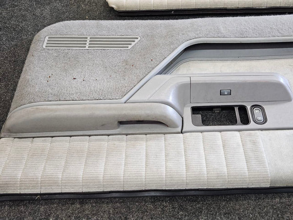 1988-94 Chevy Suburban Door Trim Panel Set of 4, Gray, w/ Switches - OEM14