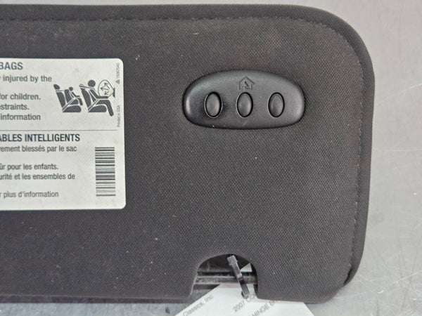 2005-13 C6 Corvette Sun Visor w/ Garage Door Opener, Left Driver Side LH - OEM7