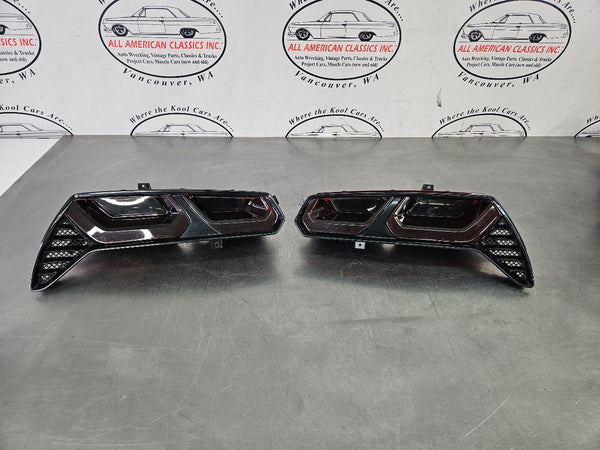 2014-19 C7 Corvette Rear Tail Light Lamp Pair, Tinted / Smoked - OEM0