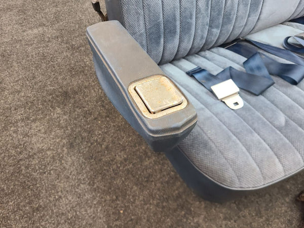 1981-91 Chevy GMC Suburban 3rd Row Bench Seat Assembly, Blue - OEM GM1