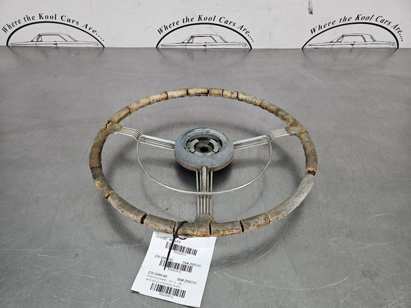 1939-40 Cadillac LaSalle 3 Spoke Banjo Steering Wheel w/ Horn Ring - OEM0