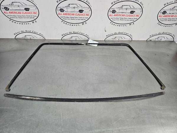1979-93 Mustang Fox Body Hatchback Back Glass 3-Piece Trim Moulding Set - OEM0
