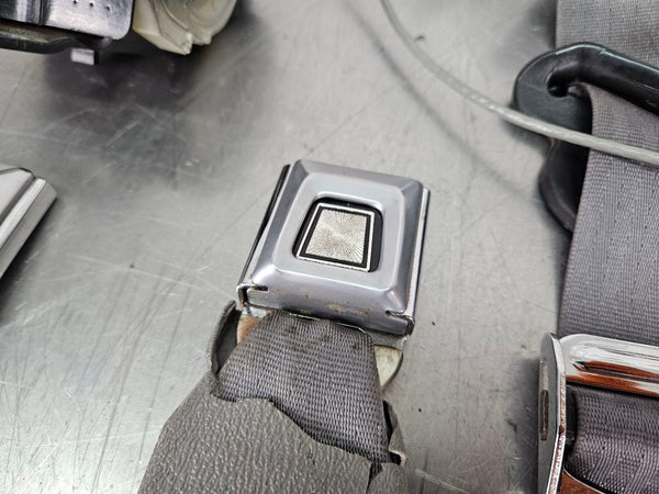 1987-93 Mustang Fox Body Coupe Hatchback Full Seat Belt / Buckle Set, Gray - OEM18