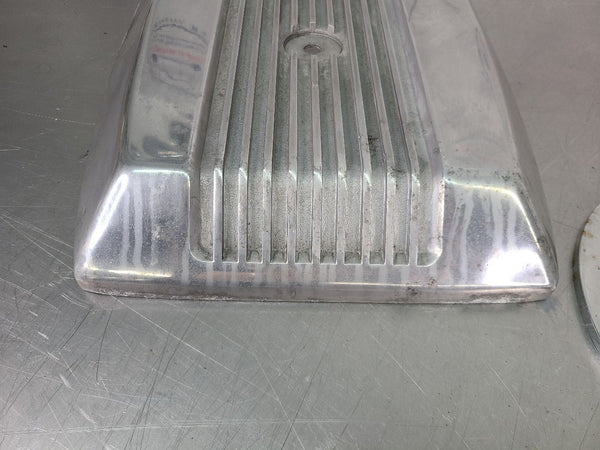 Vintage Cal Custom Aluminum Finned Shaker Hood Scoop Air Cleaner, Ratrod, Hotrod2