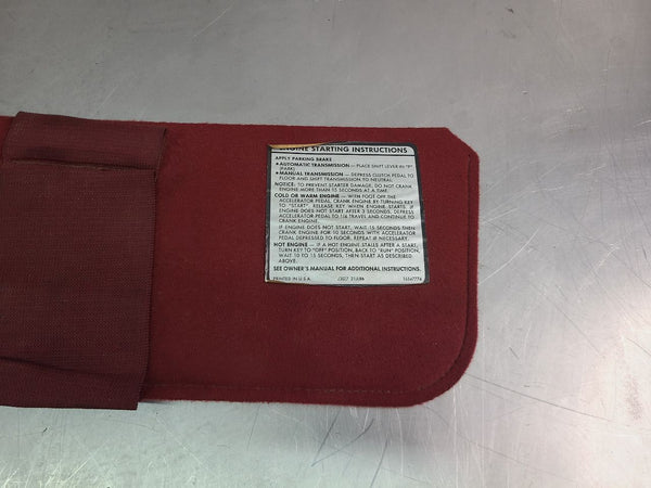1988-94 GMC Chevy Truck Front Sun Visor Pair, Left and Right, Red - OEM1