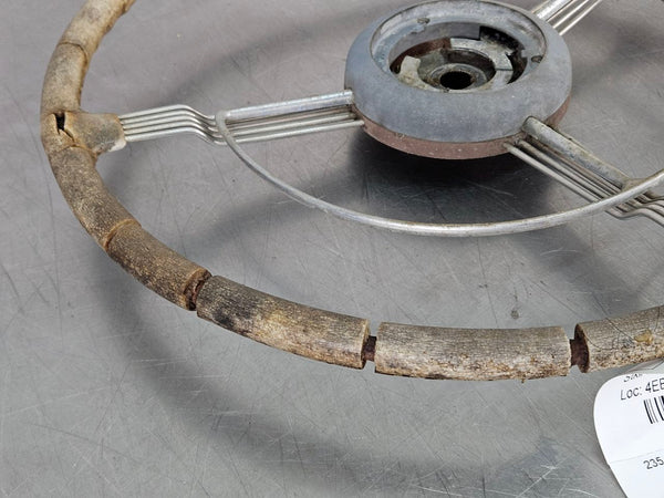 1939-40 Cadillac LaSalle 3 Spoke Banjo Steering Wheel w/ Horn Ring - OEM8