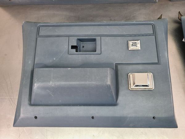 1981-91 Chevy GMC Suburban Power Door Trim Panel Full Set, Blue - OEM13