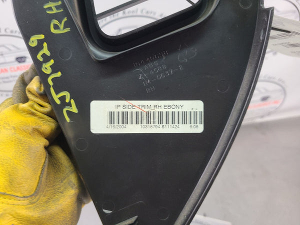 2004-09 Cadillac XLR Passenger Side RH Dash End Cap Trim Bezel Panel - OEM3