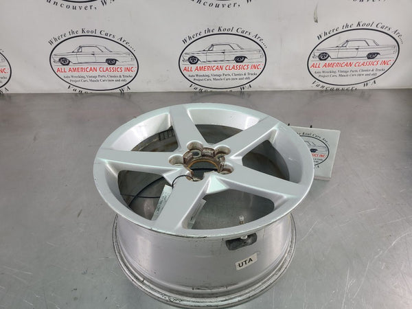 2005-07 C6 Corvette Factory 5 Spoke Wheel QG6, Silver, Front, 18x8.5 - OEM0