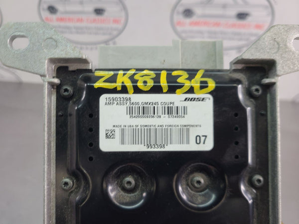 2005-09 C6 Corvette Amplifier Amp Factory, Coupe, U65, #159033983