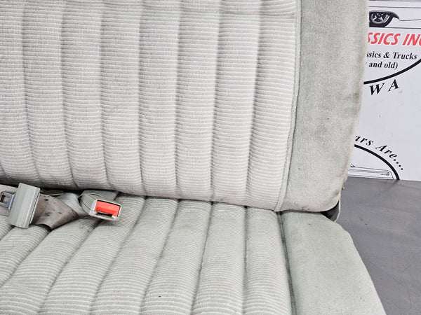 1992-99 Chevy Suburban 3rd Row Bench Seat Assembly, Cloth, Gray - OEM4
