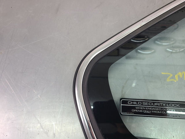 1995-96 Impala SS Passenger Right Side Rear Quarter Glass w/ Chrome Trim - OEM5