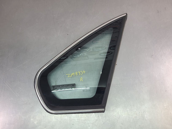 1995-96 Impala SS Passenger Right Side Rear Quarter Glass w/ Chrome Trim - OEM1
