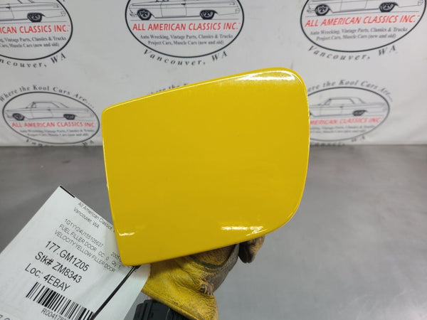 2005 C6 Corvette Exterior Fuel Filer Door w/ Hinge, Millennium Yellow - OEM0