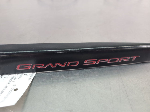 2010-13 C6 Corvette Grand Sport Front Fender Emblem, Right Passenger Side, Black2