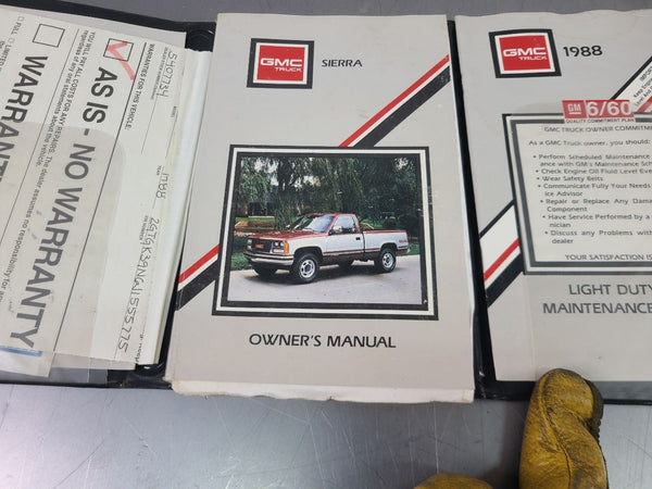 1988 GMC K3500 Sierra Pickup Truck Factory Owners Manual w/ Case - OEM4