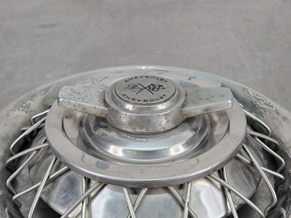 1962 63 Impala Nova Corvair Spinner Wire Spoked Wheel Hubcap - OEM8