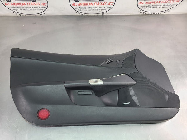 2005-13 C6 Corvette Left Driver Side Bose Premium Door Panel , LH, Black - OEM0