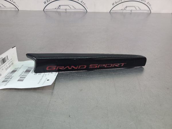 2010-13 C6 Corvette Grand Sport Front Fender Emblem, Right Passenger Side, Black0