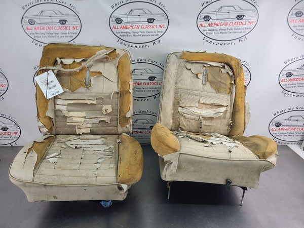 1966-67 Ford Fairlane Factory Bucket Seat Pair, Good Cores! - OEM0