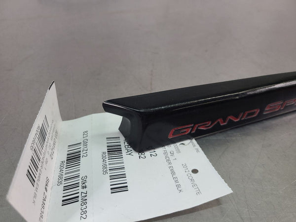 2010-13 C6 Corvette Grand Sport Front Fender Emblem, Right Passenger Side, Black3