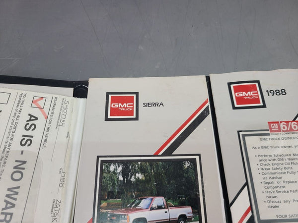 1988 GMC K3500 Sierra Pickup Truck Factory Owners Manual w/ Case - OEM3