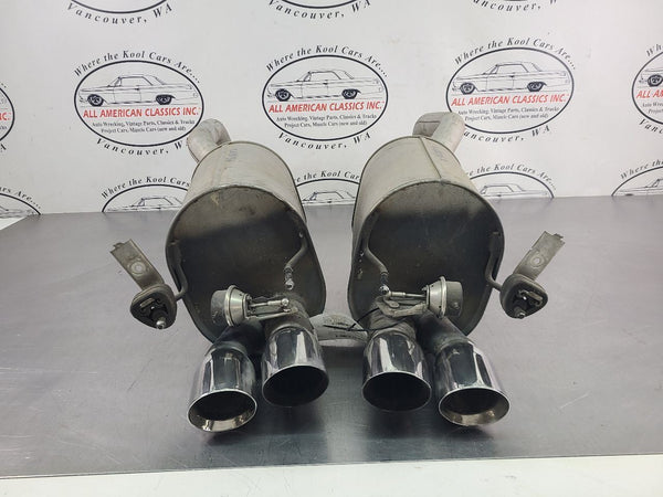 2008 C6 Corvette Factory Exhaust Muffler Set w/ Bi-Mode Actuators - OEM0