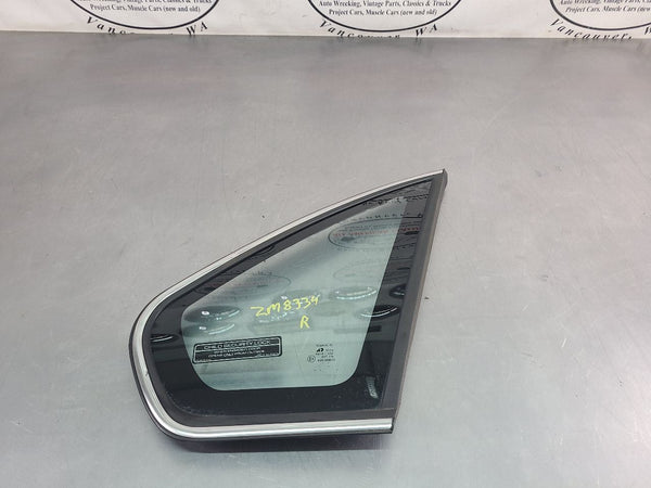 1995-96 Impala SS Passenger Right Side Rear Quarter Glass w/ Chrome Trim - OEM0