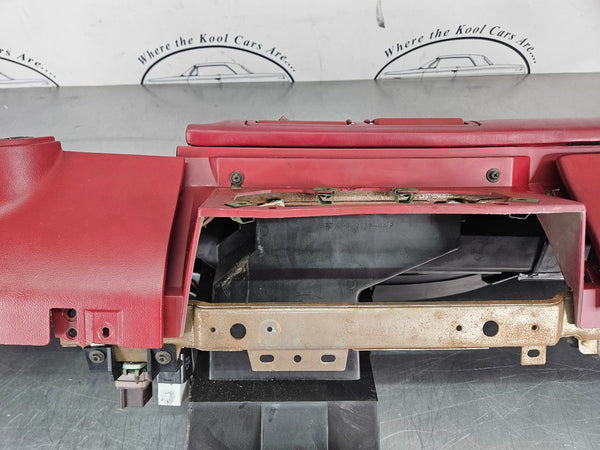 1987-89 Mustang Fox Body Front Dash Panel, Loaded w/ Trim, Glovebox, Black / Red13