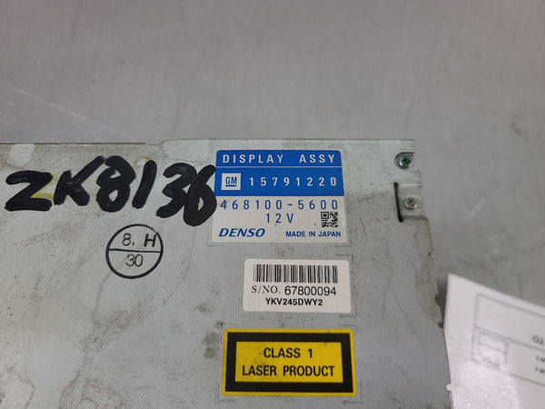 2008-13 C6 Corvette Factory Radio Assembly CD-MP3, Option US9 - OEM9