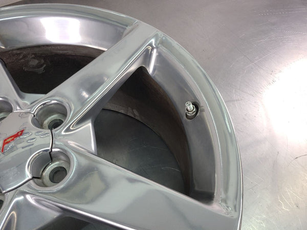 2005-07 C6 Corvette Aluminum 5 Spoke Wheel, Polished QG7, Rear 19x10 - OEM14