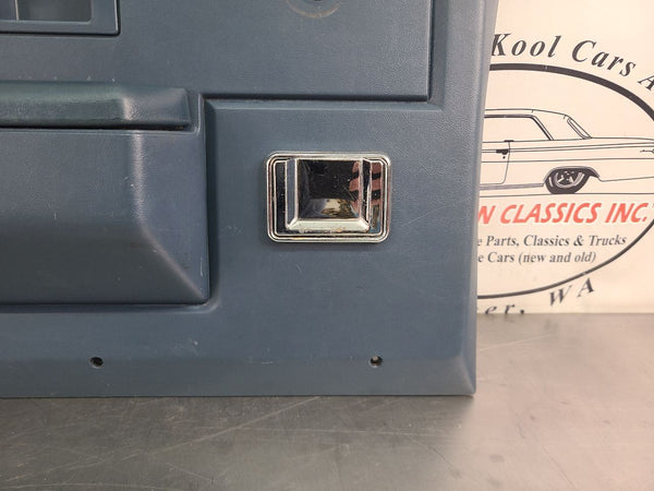 1981-91 Chevy Suburban, Crew Cab Truck, Door Trim Panel, Left Side Rear, Blue10