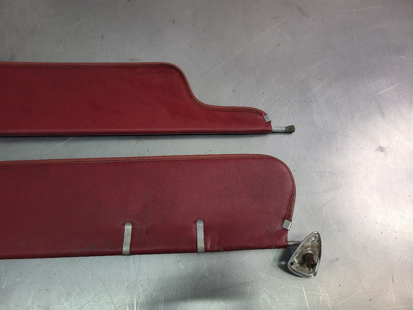 1978-79 Ford Bronco, 1973-79 Truck Front Sun Visor Pair, Left / Right, Red - OEM9