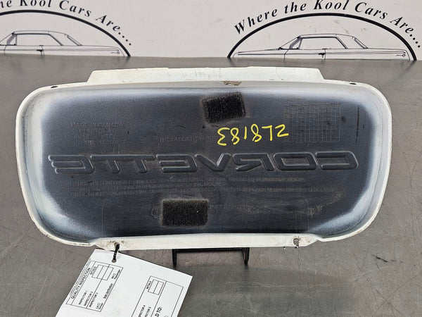 1997-04 C5 Corvette Front Bumper License Plate Filler Panel, White - OEM7