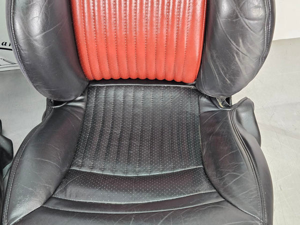 1997-04 C5 Corvette Sport Seat Pair, Black and Red, Right / Left - OEM9
