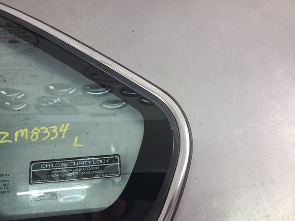 1995-96 Chevy Impala SS LH Left Side Rear Quarter Glass, Chrome Trim - OEM3